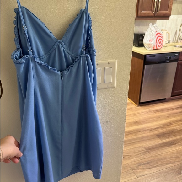 Tiger Mist Light Blue Ruffled Dress - Picture 3 of 3